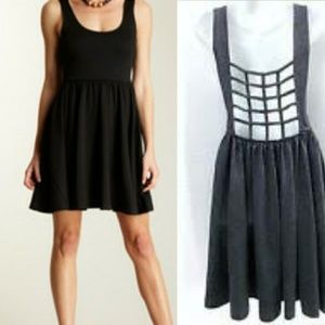 Jack by BB Dakota Cage Back Charcoal Dress
